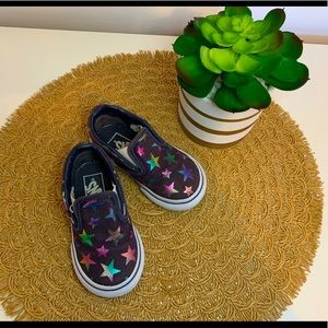 Vans shimmer star slip-ons (toddler)